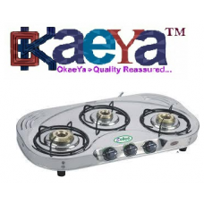 OkaeYa Stainless Steel Gas Stove 3 burner manual